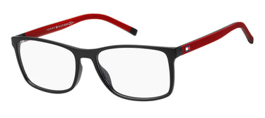 Premium Men Tommy Hilfiger Eyeglasses: TH 1785 - Matte Black Red - SpecSMART Eye Clinic (Diagonal View)